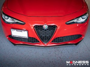 Alfa Romeo Giulia Front Spoiler - Carbon Fiber - Italia Style - Stile Italia - Base Model - V1 - One Piece Design 
